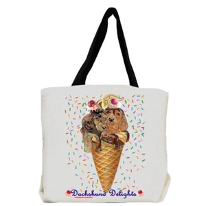 Dachshund Delights Doxie Dog Tote Bag - Picture 1 of 1