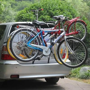 3 Bicycle Carrier Car Rack Bike Cycle Universal Fits Most Cars Rear Mount - Picture 1 of 7