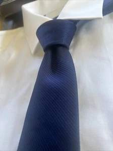 Jon Mertens Blue Silk Preppy Oxford Academia Tie Rare VTG - Picture 1 of 6