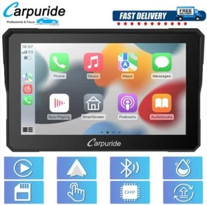 Carpuride 7Inch Motorcycle Stereo Bluetooth Wireless Apple CarPlay Android Auto - Picture 1 of 13