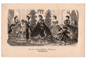 K1- Pariser Damenkleider Magazin Extrabeilage März 1863 - Bild 1 von 2