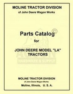 John Deere LA Tractor Parts Manual Catalog JD 1941-1946 - Picture 1 of 1