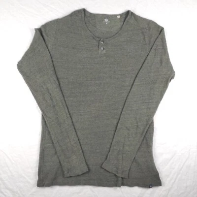 AG Mens henley Shirt Sz M Long Sleeve Gray Adriano Goldschmied - Image 1 of 4