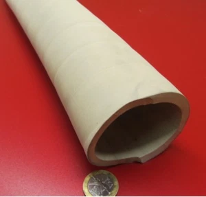 Gum Rubber Tubing, 45 Shore A, Tan, 2 3/4" x 2 1/4" x 1/4" Wall x 5 Ft Length - Picture 1 of 15