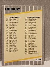 1989 Fleer Baseball Cards Singles 451-660