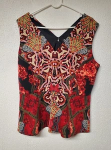 Womens Floral Oriental Blouse by 7th Avenue Design Studio NY & Co. - Size XL - Picture 1 of 3