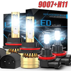 For Nissan Frontier 2005-2021 4X LED Headlight Bulbs High/Low Beam+Fog Light Kit - Picture 1 of 15