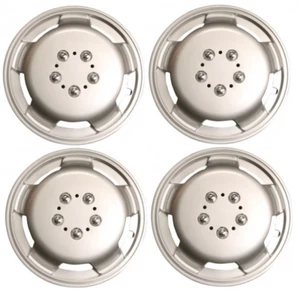 IVECO VAN CUBIERTA DE RUEDA DE PLATO PROFUNDA PLATEADA JUEGO COMPLETO DE TAPACUBOS 16" PULGADAS - Imagen 1 de 1