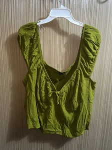 Top corto verde Wild Fable talla grande para mujer talla 3X nuevo con etiquetas - Imagen 1 de 5