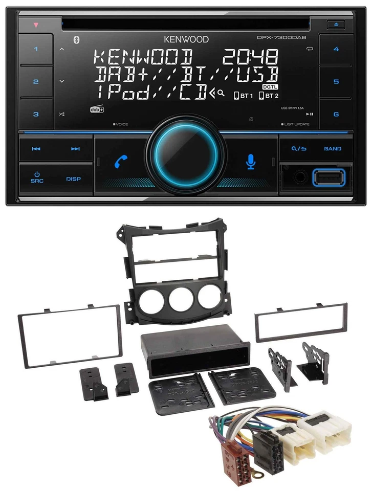 Kenwood CD 2DIN DAB USB MP3 Bluetooth Autoradio für Nissan 370Z Coupe Roadster a - Bild 1 von 4