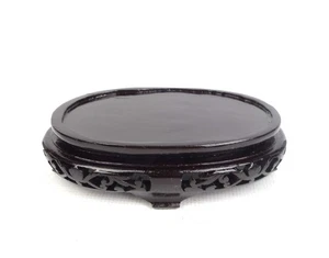 Legno intagliato palissandro cinese asiatico? Supporto per vaso piante vaso vaso ciotola - Foto 1 di 6