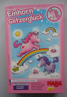 🔴EINHORN Glitzerglück HABA-Würfel-Spiel Der Wolkenschatz  ab 3 OVP TOP-Zustand! - Bild 1 von 4
