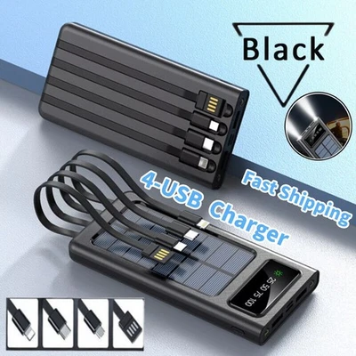 Banco de alimentación de 100000 mAh batería externa cargador rápido de respaldo para teléfono celular EE. UU. Foto 1 de 4