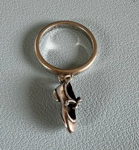 Retired James Avery Sterling Silver 925 Tap Dance Heel Shoe Dangle Charm Ring 6 - Picture 1 of 7