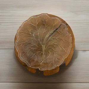 Piatto Relish Vintage Vetro Ciottoli 10 Pollici Albero della Vita Diviso 3 Parti - Foto 1 di 5