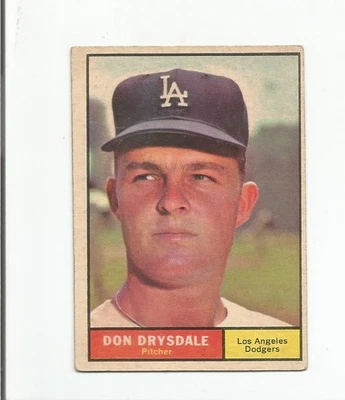 Tarjeta de béisbol 1961 Don Drysdale Topps #260 Foto 1 de 2