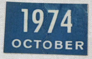 1974 Delaware passenger car license plate sticker - Picture 1 of 1