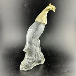 Avon Peacock Perfume Bottle EMPTY Bird Of Paradise Clear Vintage Vanity Decanter - Picture 1 of 14