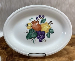 Vtg Edwin Knowles Breakfast Platter “Monterey” Oval 11.5” Fruits Grapes - Picture 1 of 19