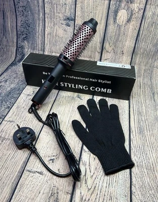 Natural Curls Hair Hot Brush Comb 38mm 30S Fast Heating Straighten & Volumise - Image 1 of 4