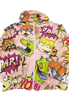 Nickelodeon Members Only All Over Character Print Windbreaker Jacke Größe Lg - Bild 1 von 11
