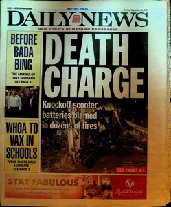 New York Daily News 26. September 2021 Eli Manning Sopranos Daniel Jones - Bild 1 von 3