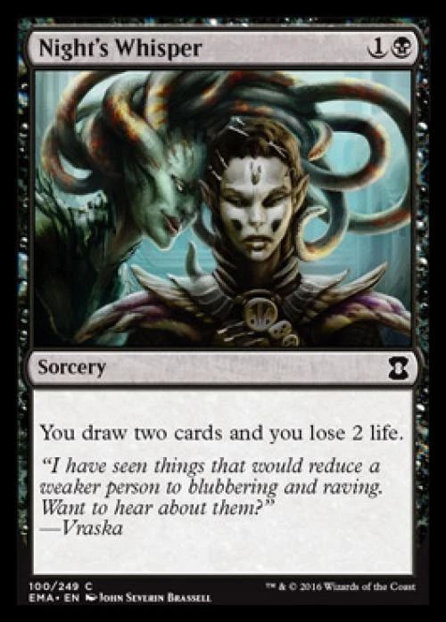 Night's Whisper -Foil Light Play MTG Eternal Masters - Image 1 of 1