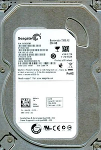  ST3500418AS  P/N: 9SL142-516   F/W: CC46  TK   9VMQ  SEAGATE SATA 500GB - Picture 1 of 1