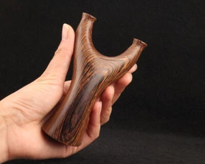 Wood Slingshot Hunting Slingbow Archery Catapult Flat Rubber Band Shooting Games - Picture 1 of 8