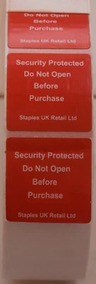 STAPLES New RF 8.2MHz Anti Theft Shoplifting Orange Adhesive Security Alarm Labels Tags