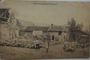 AVAUX le CHATEAU 08 cpa  Guerre ruine Boucherie Bon Etat 1921 - Picture 1 of 2