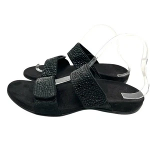 Vionic Samoa schwarze bequeme Freizeit-Slipper Pantoletten minimale Sandalen Damen 8 - Bild 1 von 15