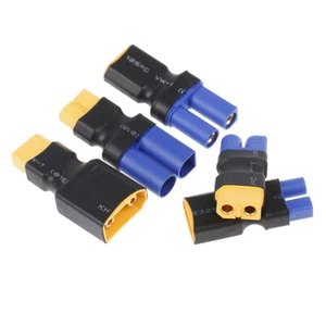 XT60 to XT90 EC5 EC3 Adapter Plug For RC Lipo Battery Control Charger - Photo 1/16