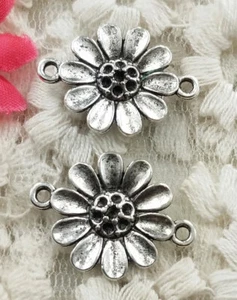 Envío Gratis 55 piezas Conectores Girasol Plata Antigua 23x17mm H-4934 - Imagen 1 de 4