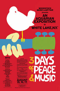 Woodstock Red Music Festival Poster 24" x 36"