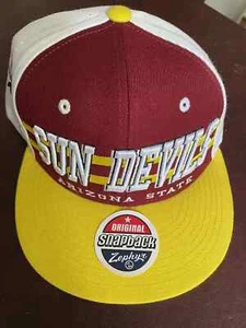 Arizona State Sun Devils Original Zephyr Snapback Hat, New with Tags - Picture 1 of 3