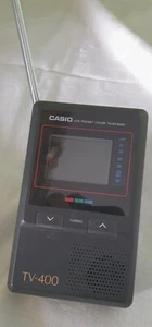 Casio TV-400T 2" Vintage LCD Pocket Farbfernseher Analog Receiver funktionstüchtig  - Bild 1 von 4