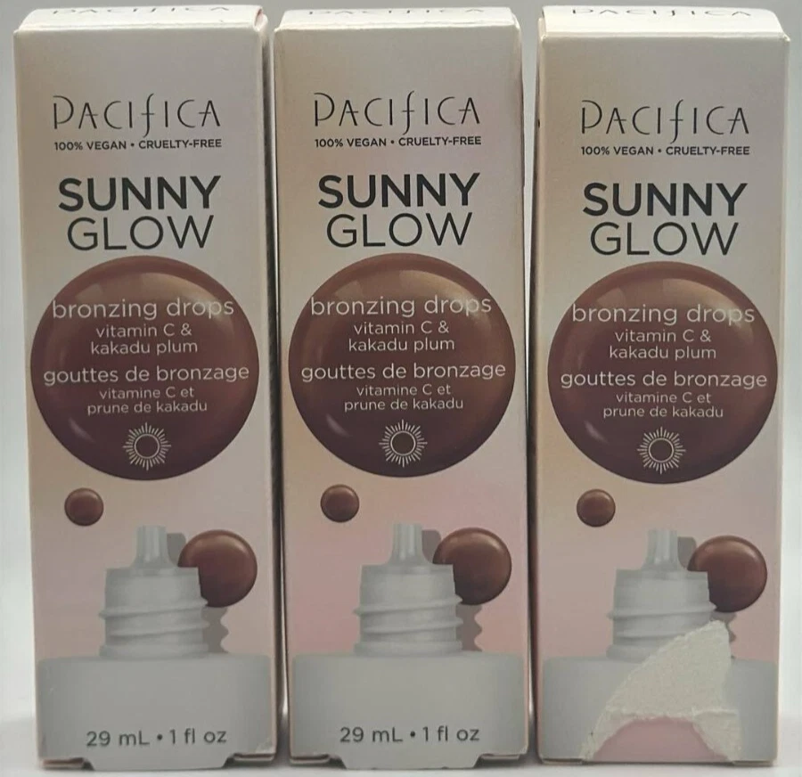(2) Pacifica Sunny Glow Bronzing Drops In 1 fl oz Each