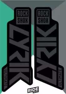 RockShox Lyrik Ultimate 2019 Stealth schwarz/grau Replica Aufkleber - Bild 1 von 1