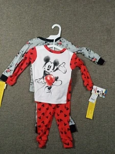 Kids Two-piece Mickey Jr Pajama Set Size 2T Nwt Tub 18 - Picture 1 of 9