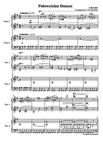 Polovetzian Dances for piano duet moderate to advanced Music sheets in PDF - Picture 1 of 1