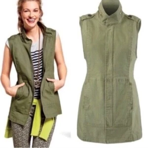 Cabi Explorer Vest Utility Army Green XS Zip Up Sleeveless - Picture 1 of 7