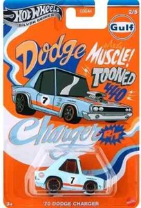 Hot Wheels '70 Dodge Charger Tooned Gulf Mainline 2025 Mattel - Imagen 1 de 3