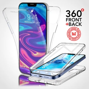 CLEAR FULL BODY 360 Case For iPhone 15 14 13 Pro XS Max Shockproof Phone Cover - Picture 1 of 7