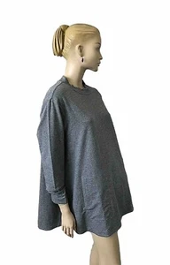 NEU MIT ETIKETT J. JILL GRAU PIMA-BAUMWOLLE RUNDHALSAUSSCHNITT MIT TASCHEN TUNIKA GRÖSSE 2X - Bild 1 von 8