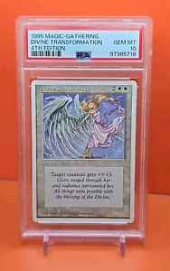 ⚪️⚪️⚪️ 1995 Magic The Gathering DIVINE TRANSFORMATION 4TH EDITION PSA 10 💎MINT - Picture 1 of 3