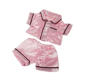 Pink Satin Pajamas Outfit for Teddy Bear, Fits 6-10" Build Bear PJs Set - Picture 1 of 1