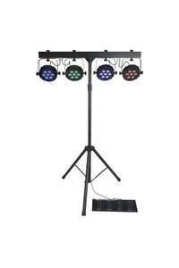 ⚠️ Showtec Compact Power Lightset 4 RGBW LED SET mit Fußschalter Djs, Disko - Bild 1 von 9