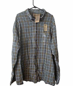 Foundry Supply Hemd Herren Flanell Langarm Button Down kariert Gr. 2XL grau - Bild 1 von 5