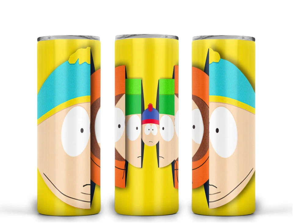 Vaso de acero inoxidable aislado South Park, dibujos animados, vaso de metal, botella Foto 1 de 1